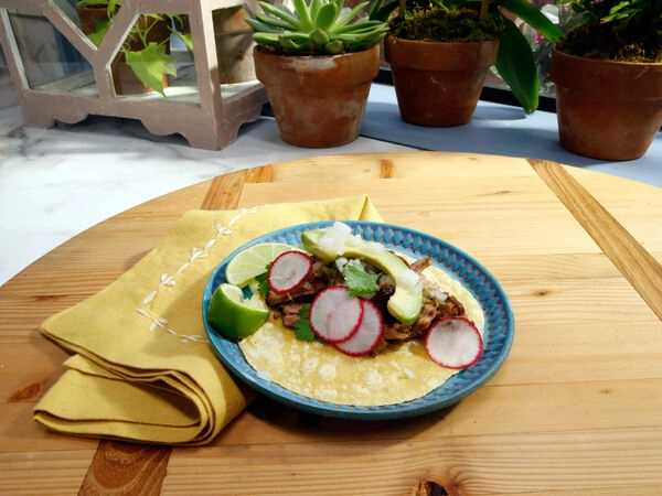 Delicious carnitas braised with Coca-Cola